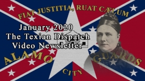 Texian Dispatch Video Newsletter January 2020- Carrie McGavock